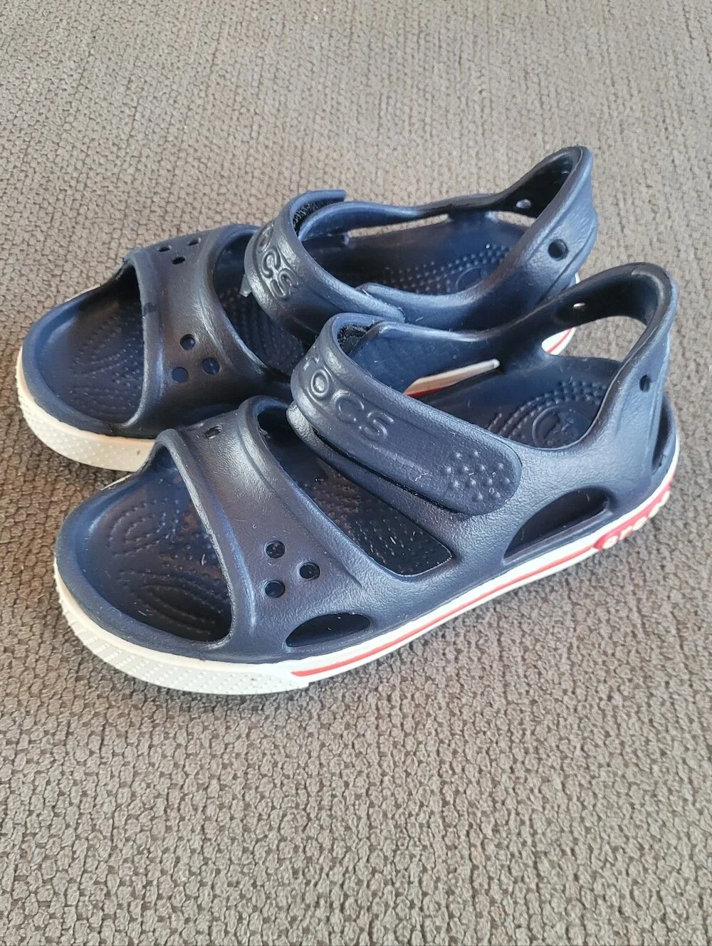 Crocs Crocband II Sandals Kids Size 10 Dark Blue